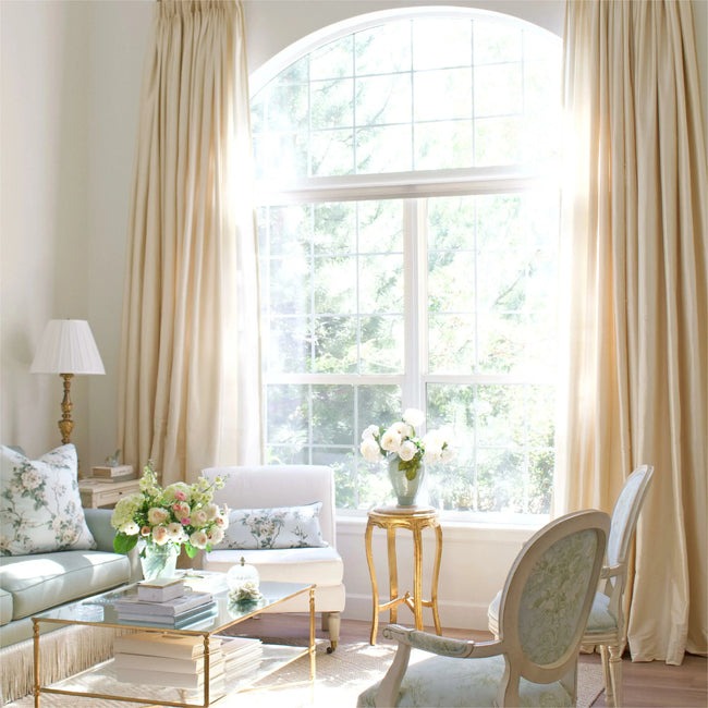 Elegant arched window curtains